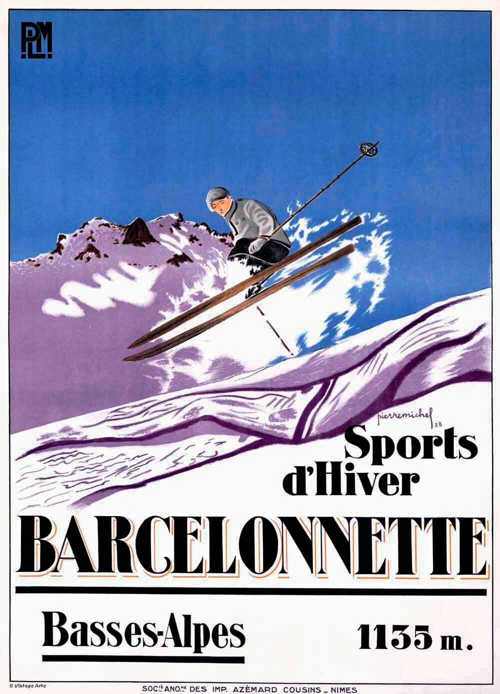 French Barcelonnette Ski Poster 0000-0427