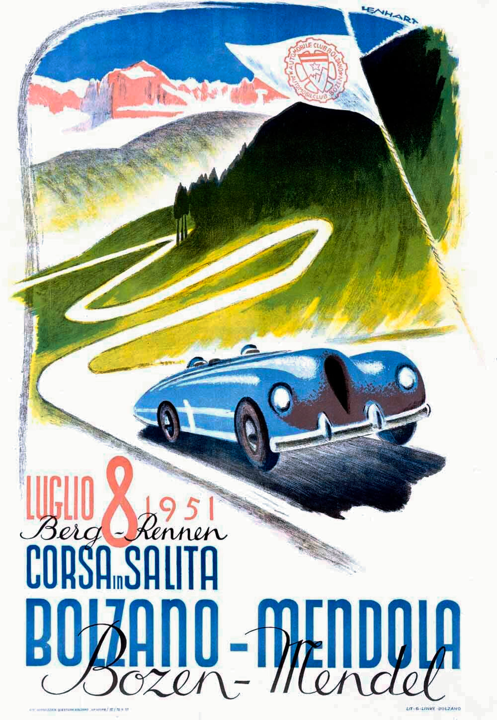 Corsa Bolzano Mendola Road Race Poster 0000-0463
