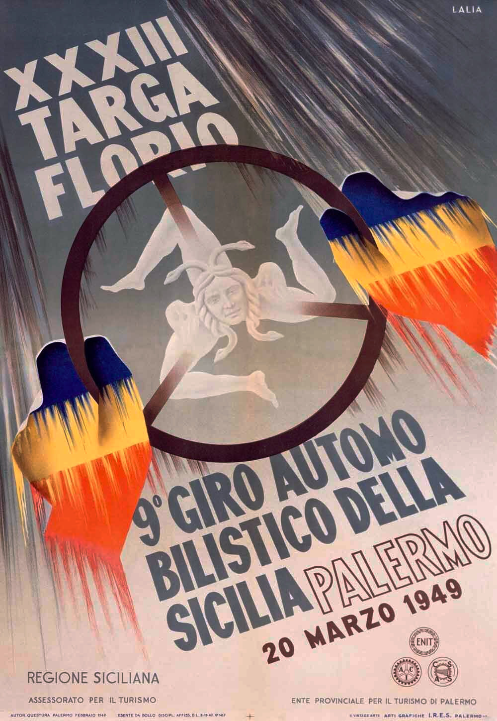 1948 XXXIII Targa Florio Racing Poster 0000-0469