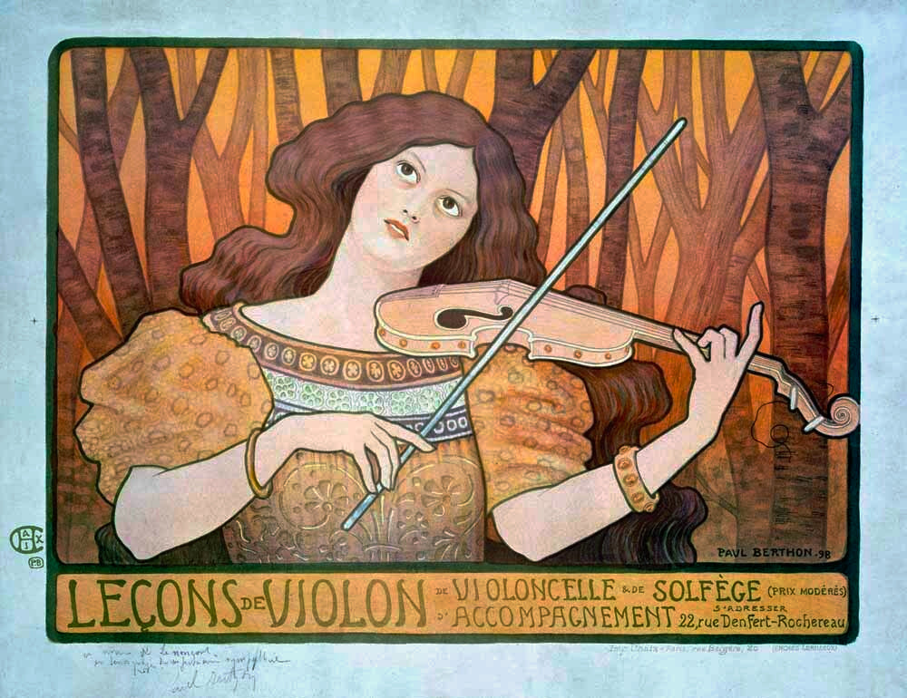 Lecons Music Violin Poster 0000-0558