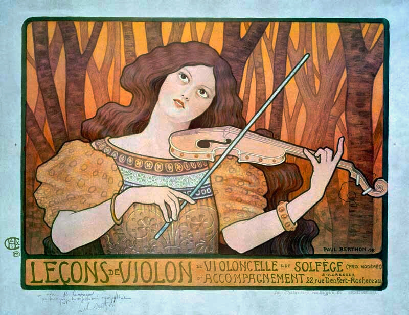 Lecons Music Violin Poster 0000-0558