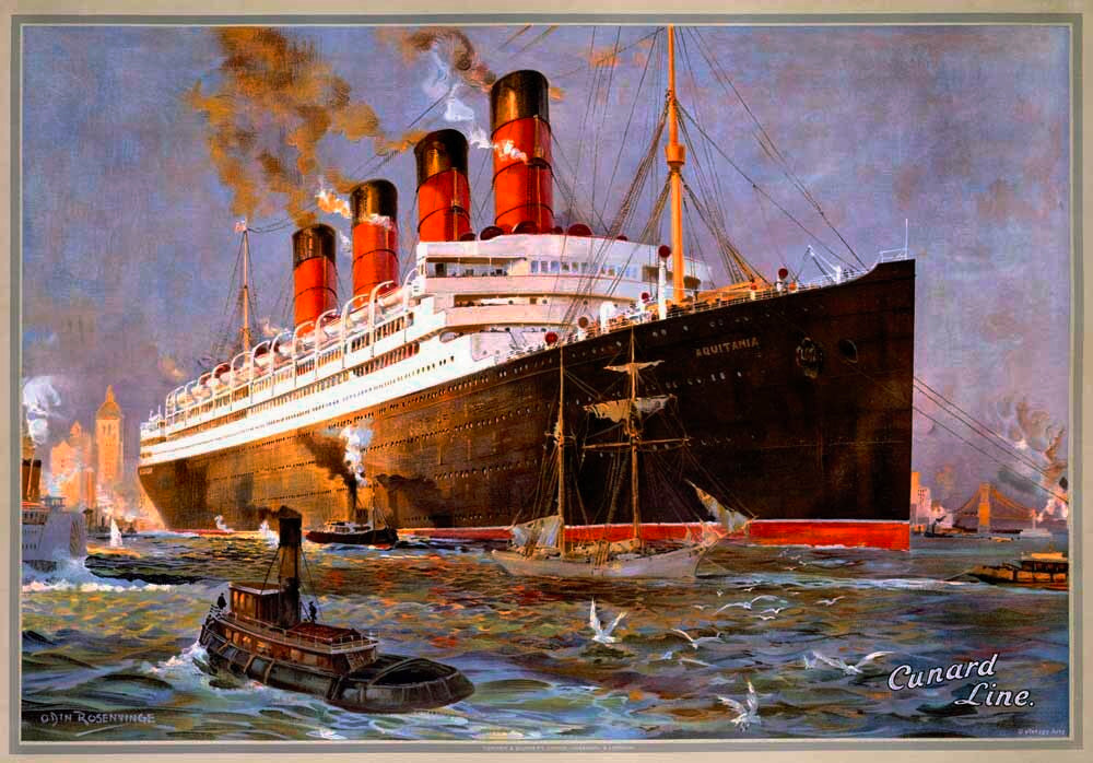 Cunard Oceanline Aquitania New York 0000-0613