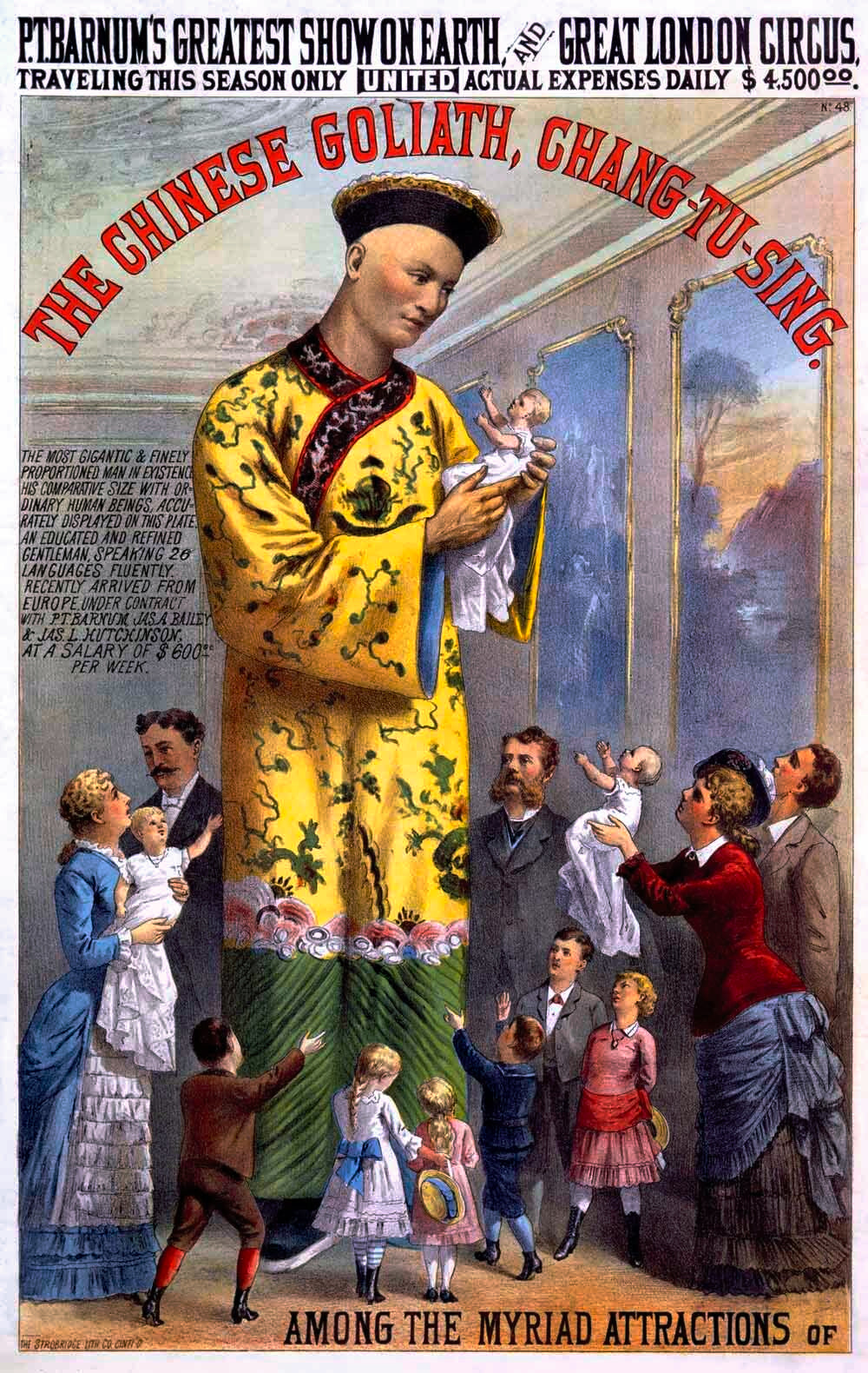 Barnum London Circus Chinese Giant Chang-Tu-Sing 0000-0618