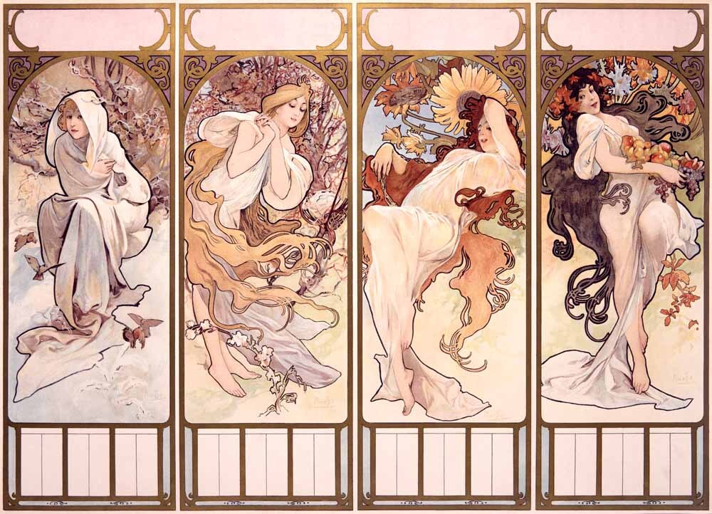 Mucha Four Seasons Poster 0000-0657