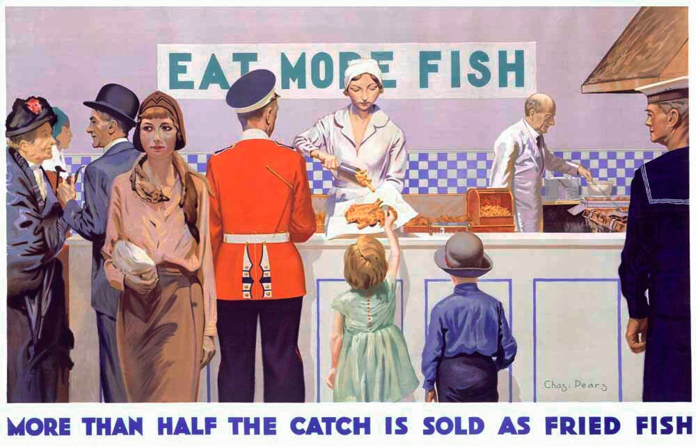 Eat More Fish and Chips Poster 0000-0885