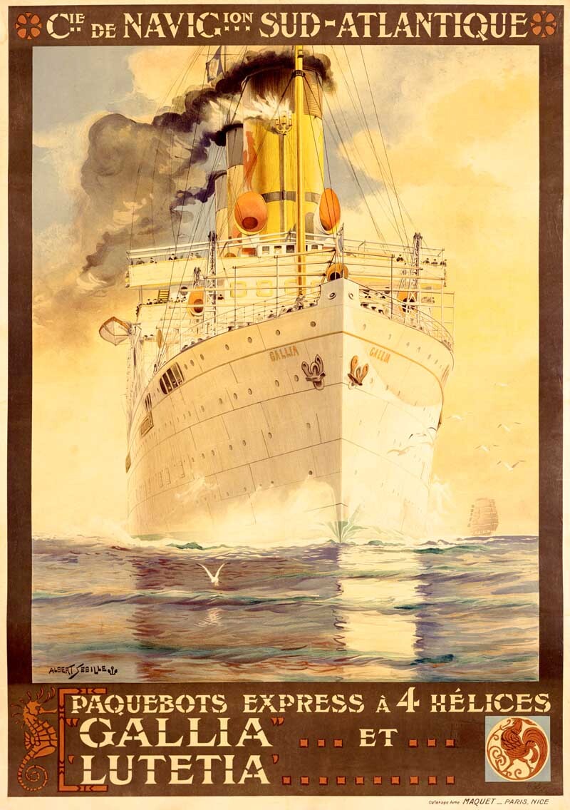 South Atlantic Gallia Ocean Line Poster 0000-0933
