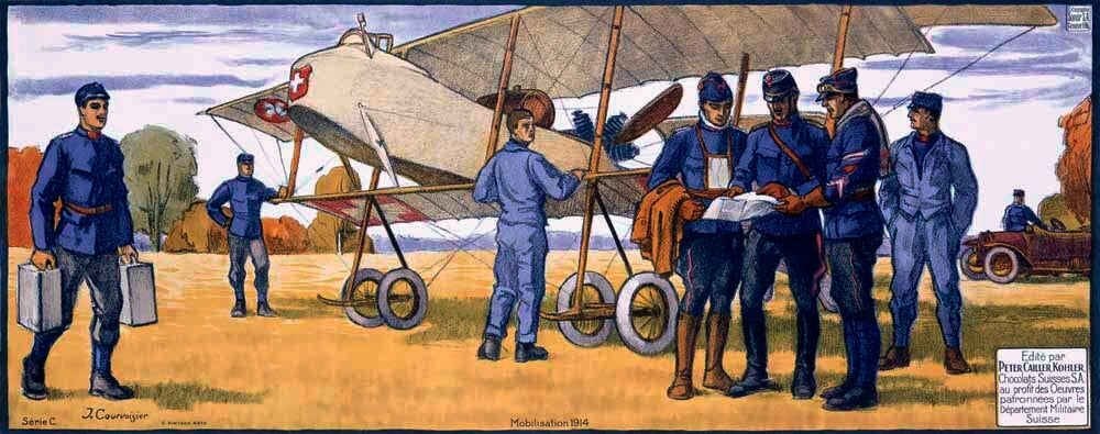 WWI Swiss Air Corps Biplane Poster 0000-0966