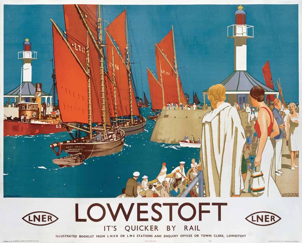 LNER Lowestoft Sailing Rail Poster 0000-1105