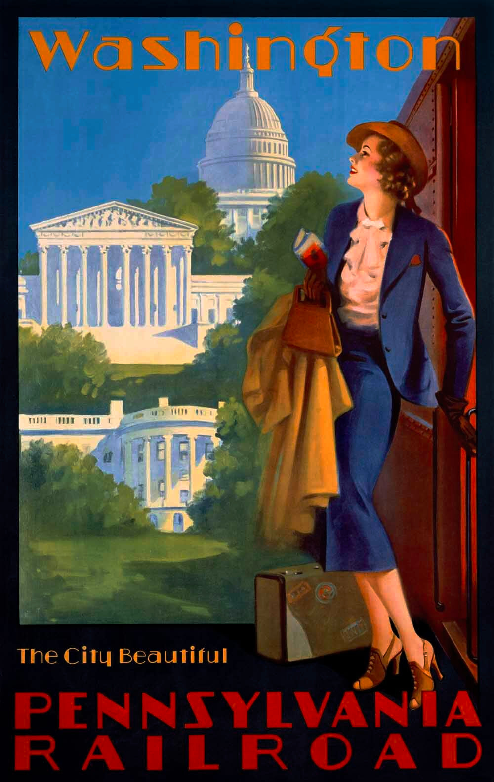 Pennsylvania Railroad Washington DC Poster 0000-1114