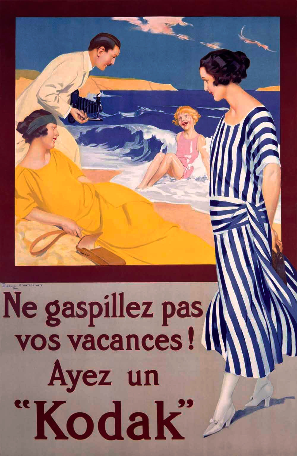 Kodak Camera Beach Holiday Poster 0000-1168