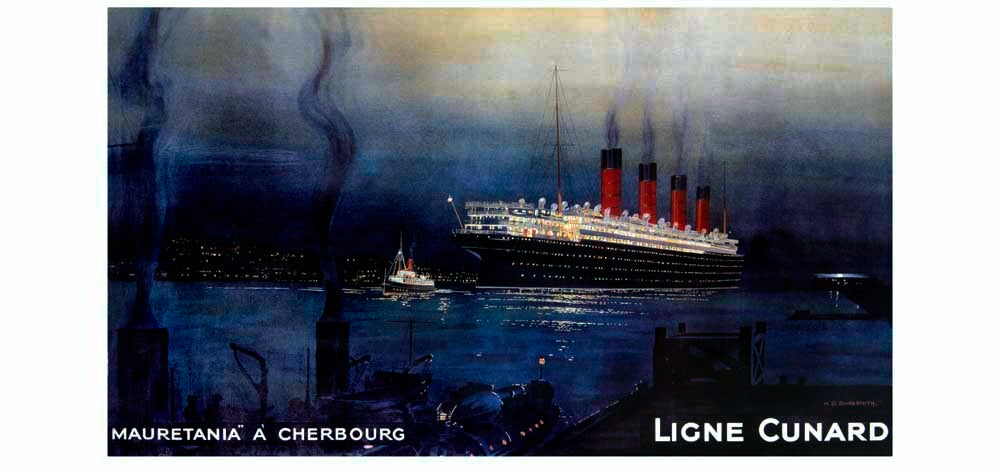 Cunard Maretania Oceanline Poster 0000-1210