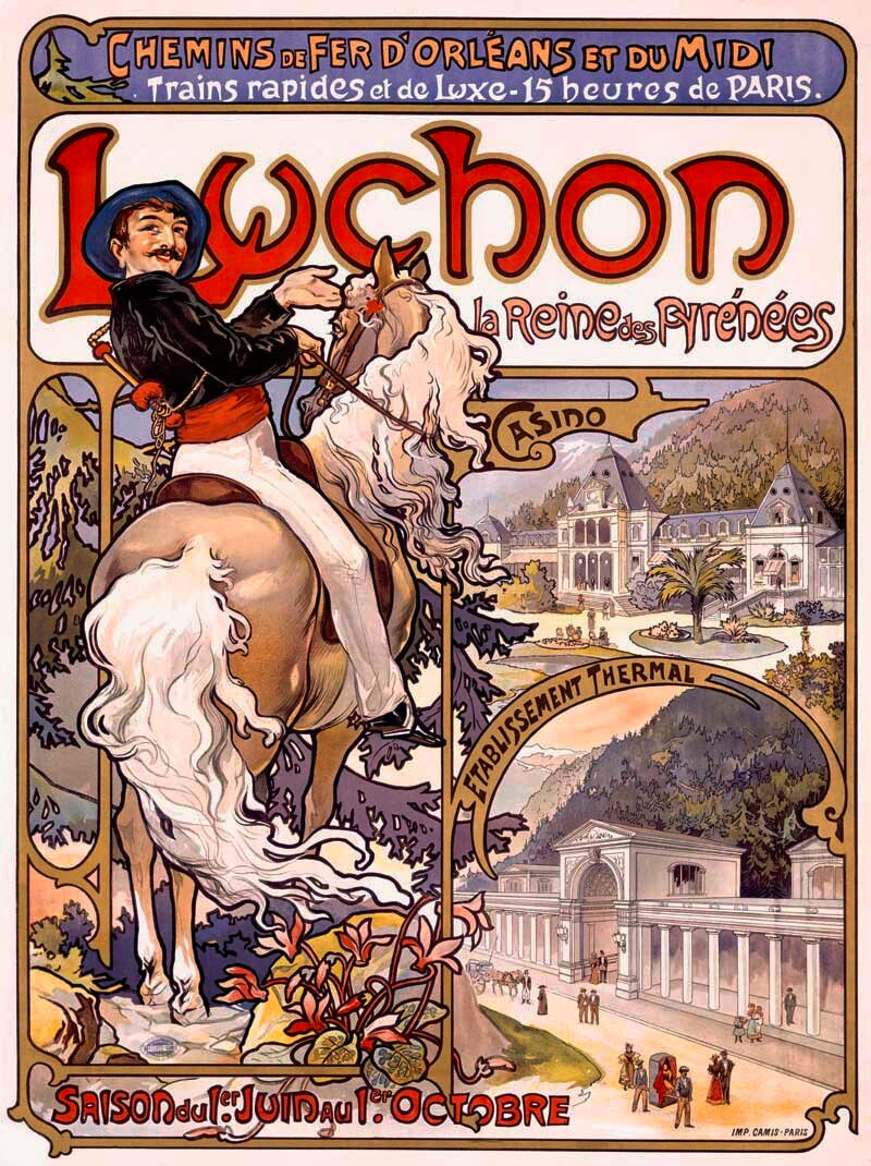 Mucha Luchon Casino Spa Poster 0000-1296