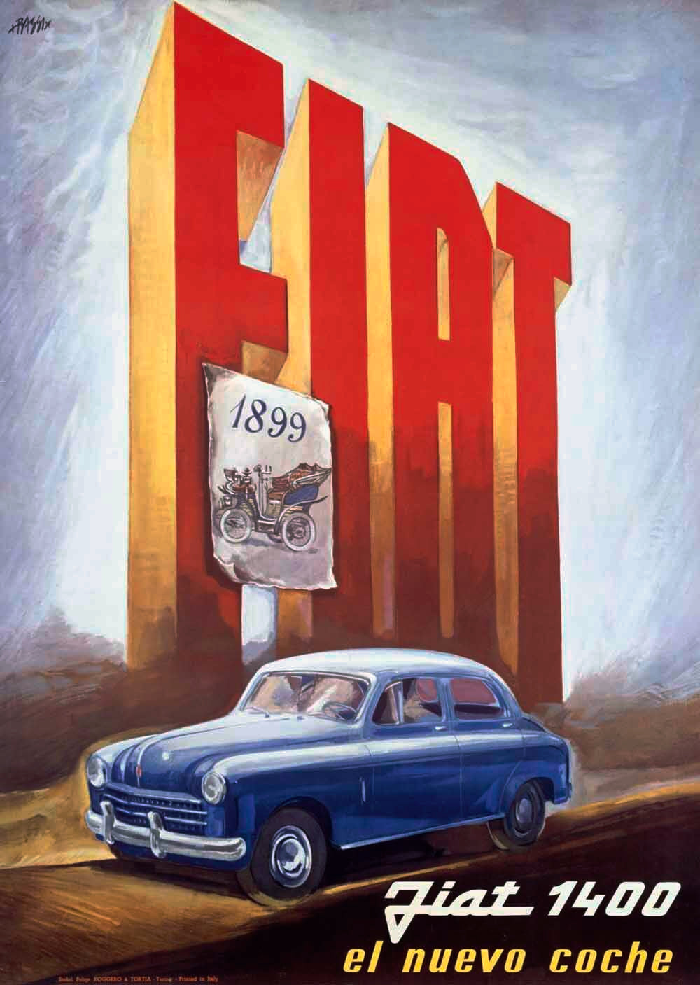 Fiat 1400 El Nuevo Coche Poster 0000-1317