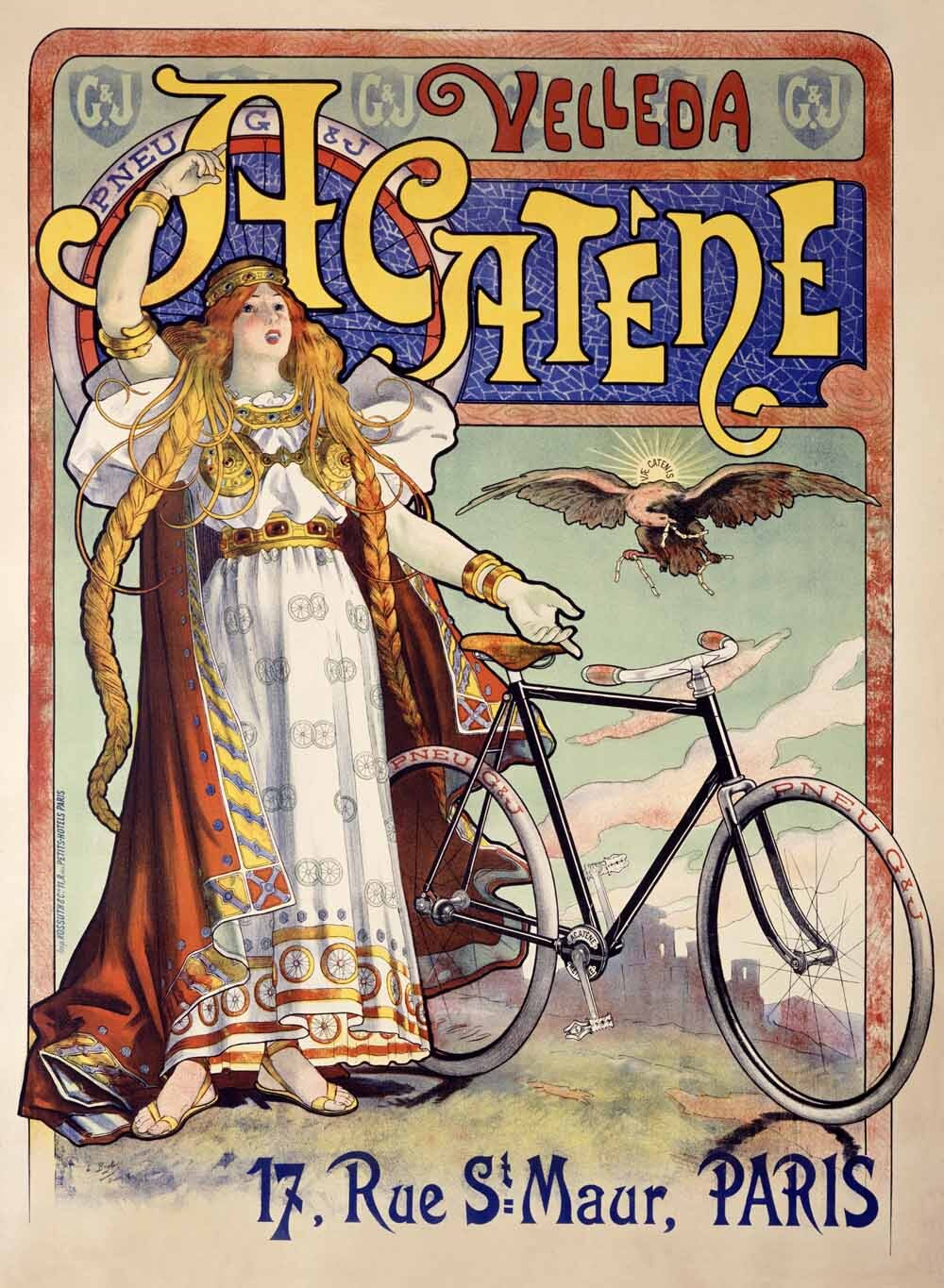 French Acatene Bicycle Poster 0000-1334