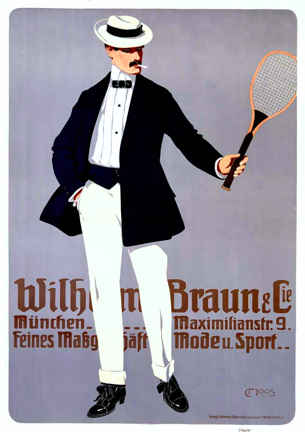 Wilhelm Braun Tennis Racket Poster 0000-1833