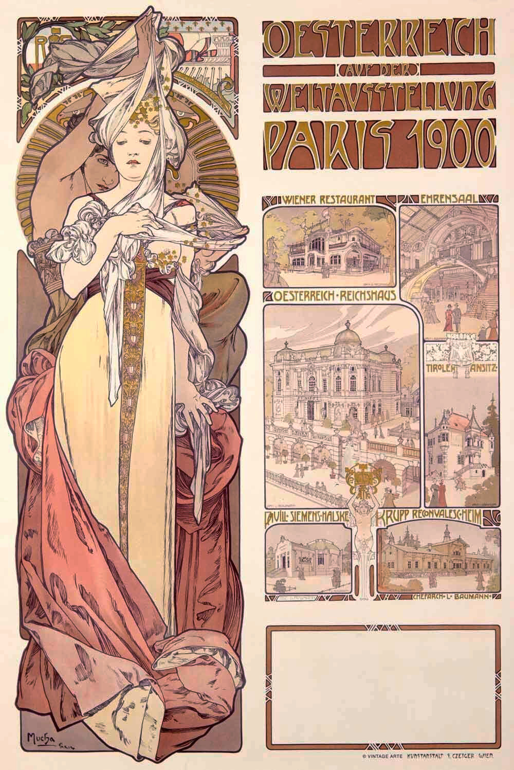 Mucha Nouveau Osterreich Poster 0000-1837