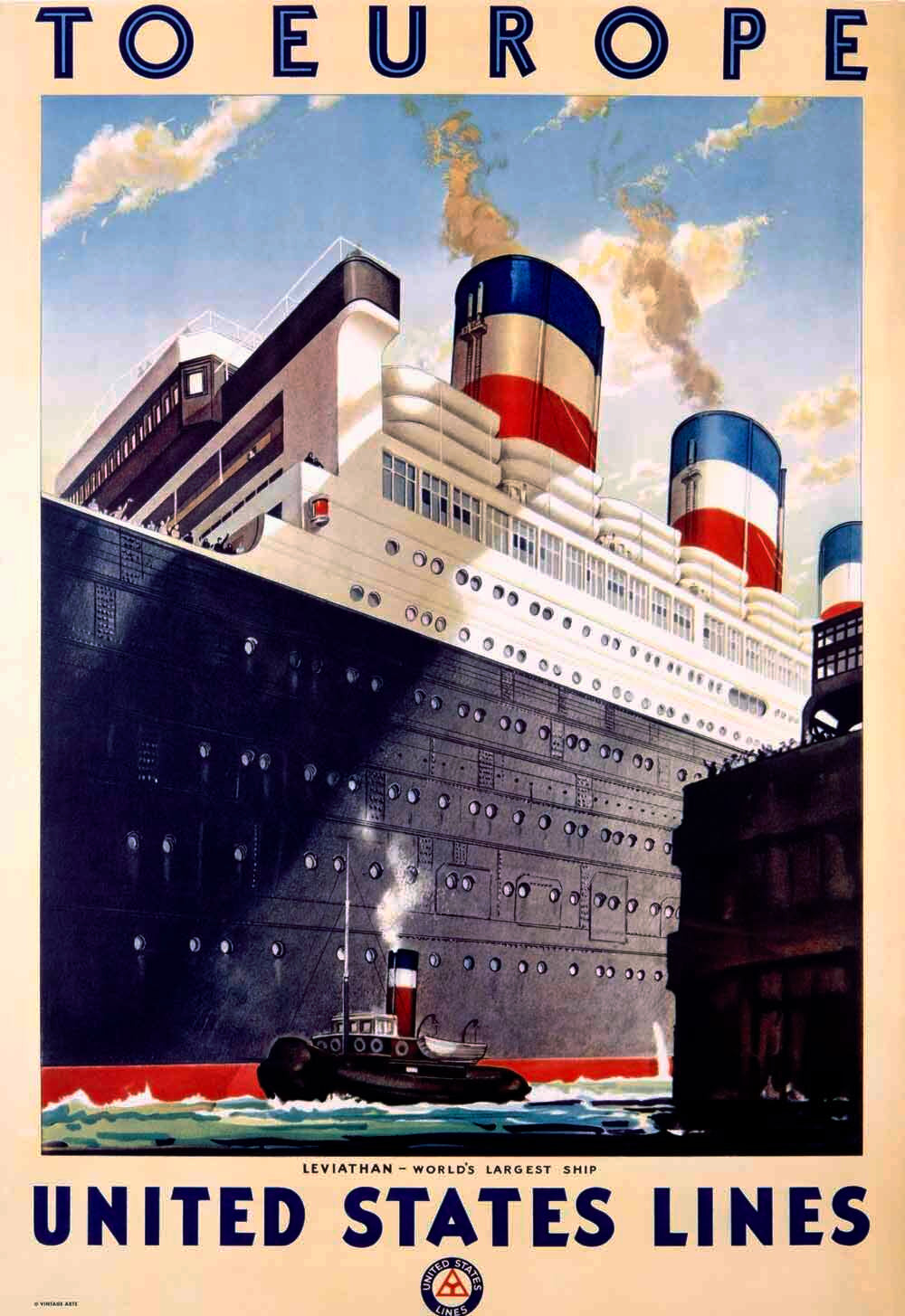 To Europe/United States Lines/Leviathan 0000-2333