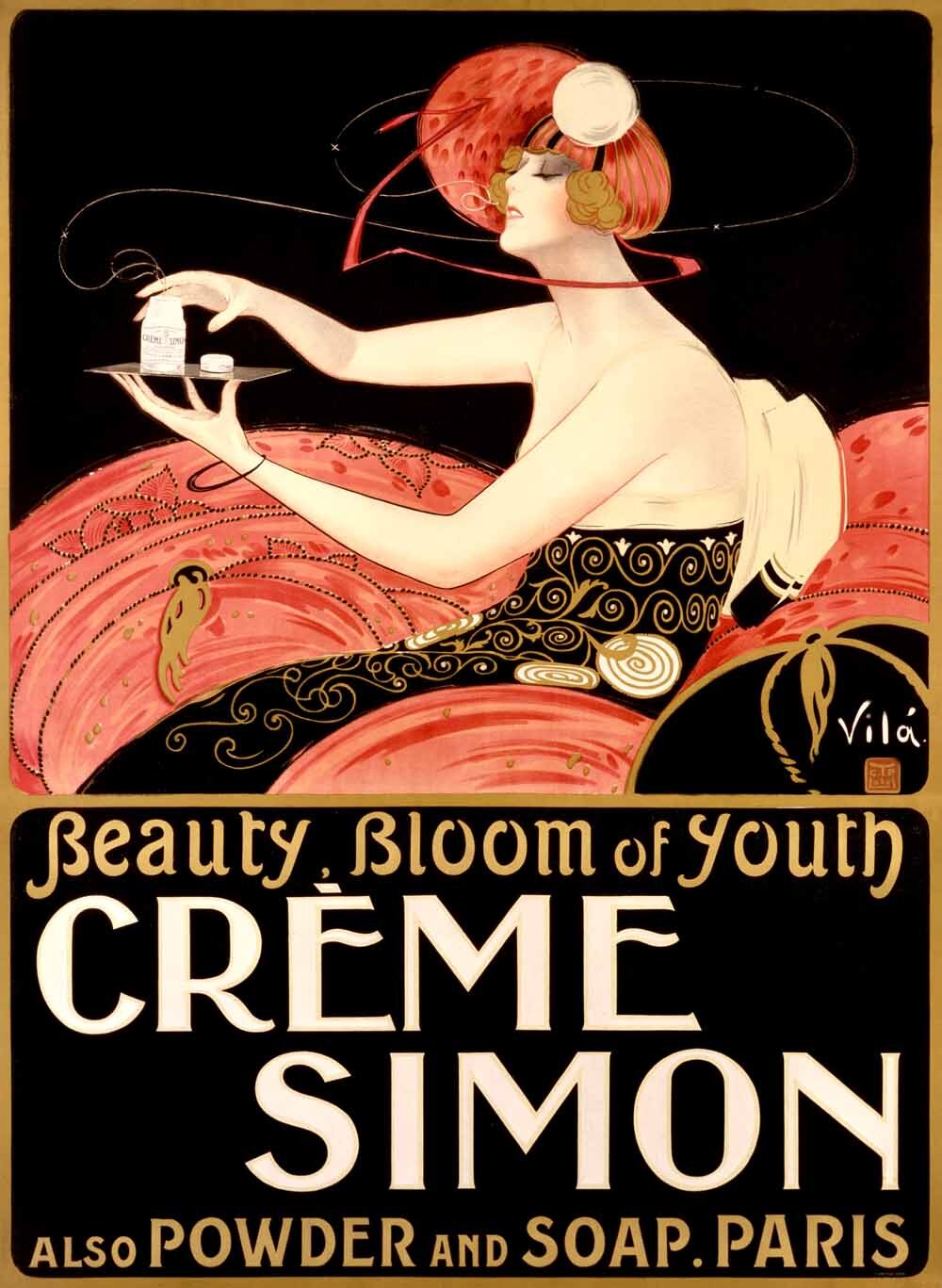 Creme Simone Bath Beauty Poster 0000-2395