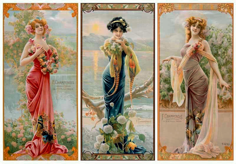 Three Champenois Decorative Panels 0000-2505