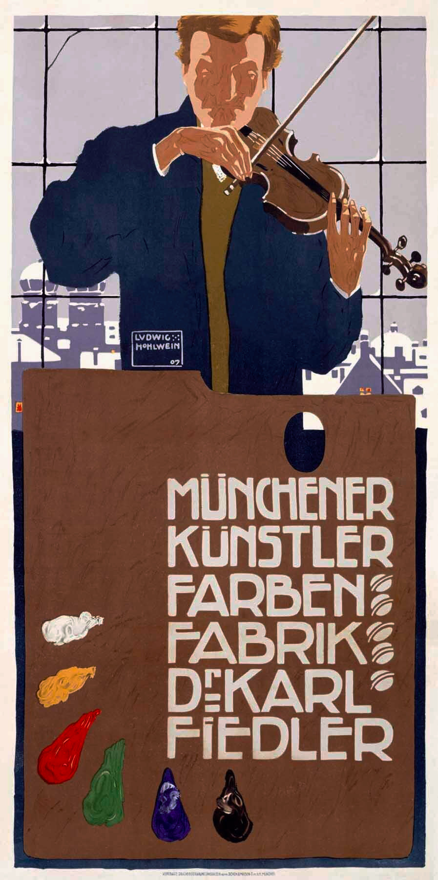 Karl Fiedler Artist Violin Poster 0000-2607