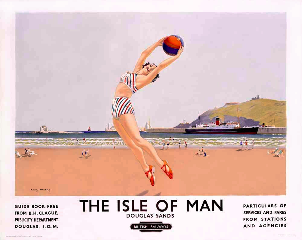 British Railway Isle of Man Beach Poster 0000-2620