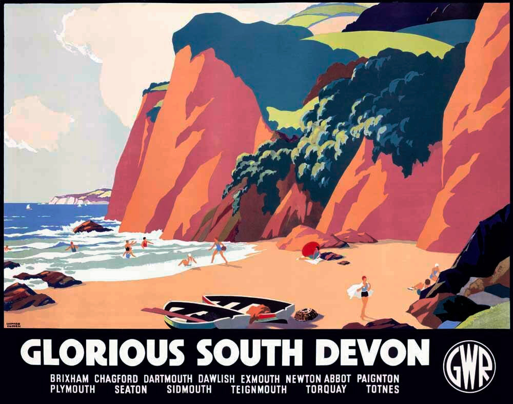 GWR Railway South Devon Beach Poster 0000-2649