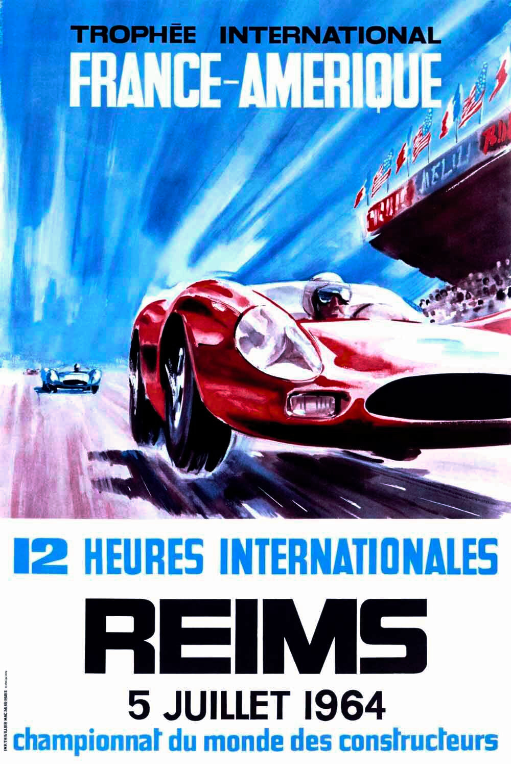 1964 Reims Grand Prix Rerrari Poster 0000-2724