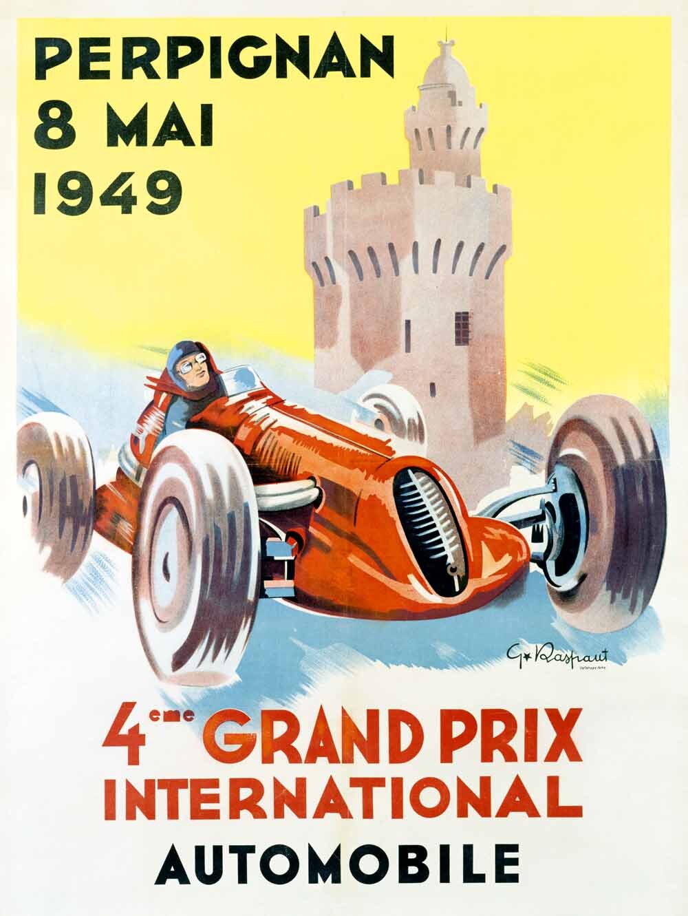 French Grand Prix Car Racing Poster 0000-2752