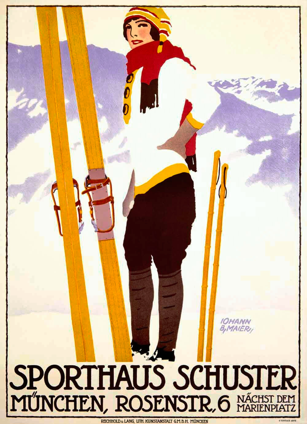 Sporthaus Schuster Snow' Ski Poster 0000-2819
