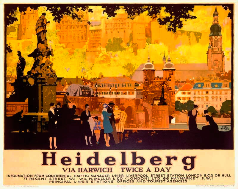 LNER Railway Heidelberg Travel Poster 0000-2878