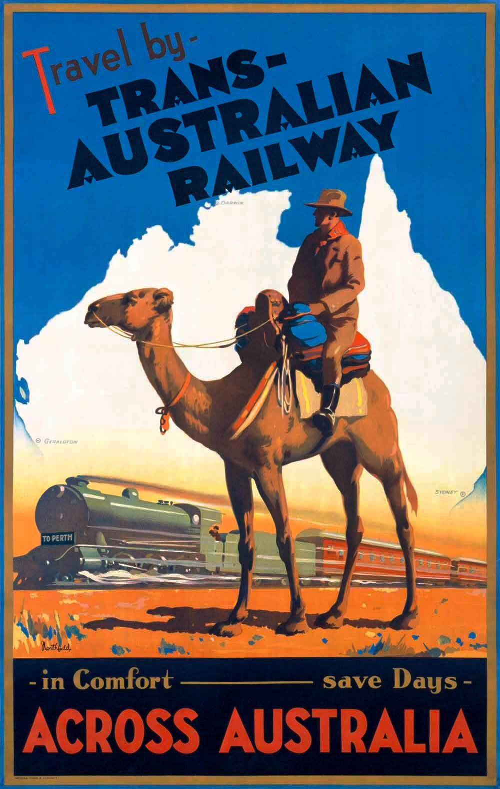 Trans Australian Railway Camel Poster 0000-3153