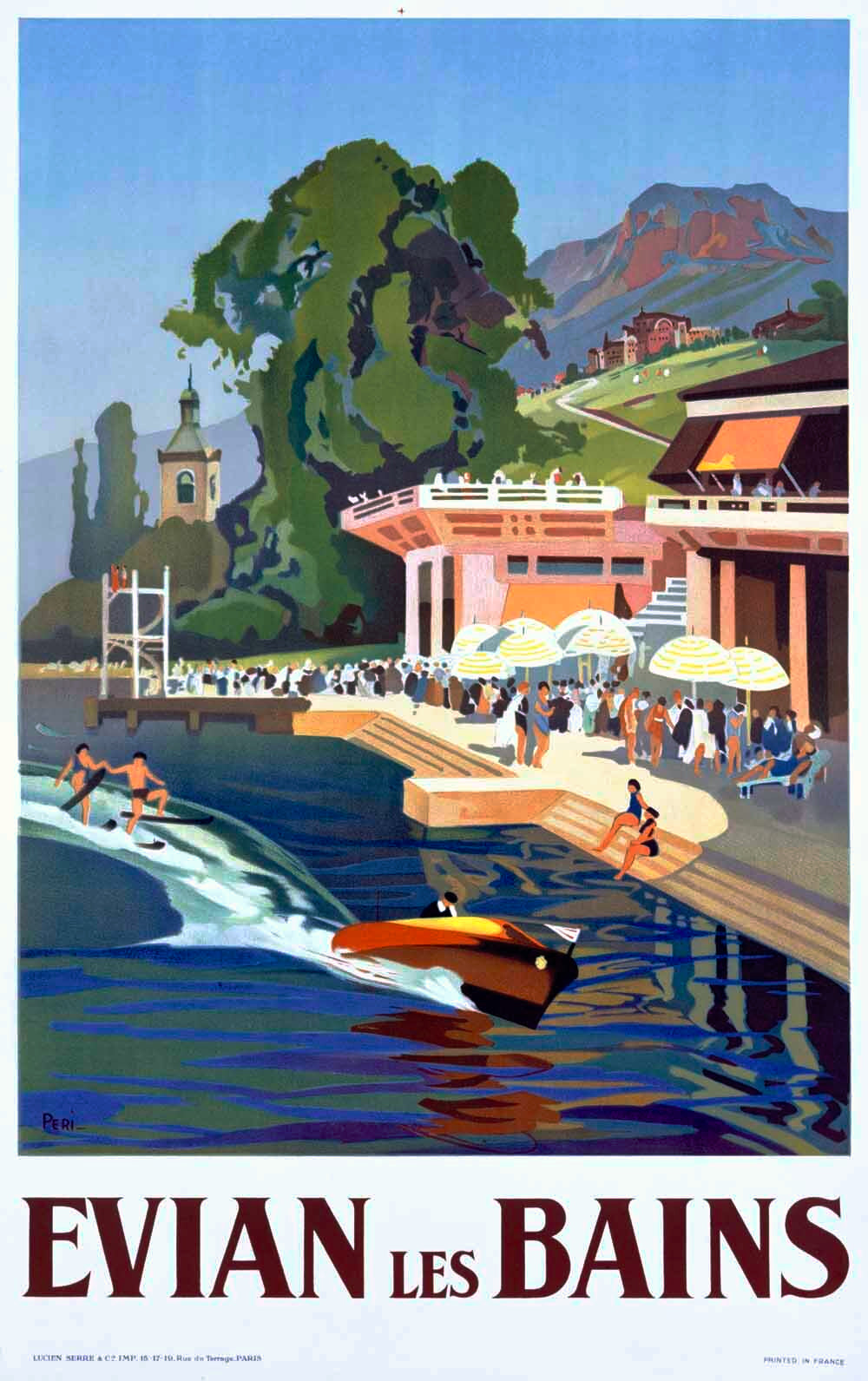 Evian Riva Boat Water Ski Poster 0000-3155