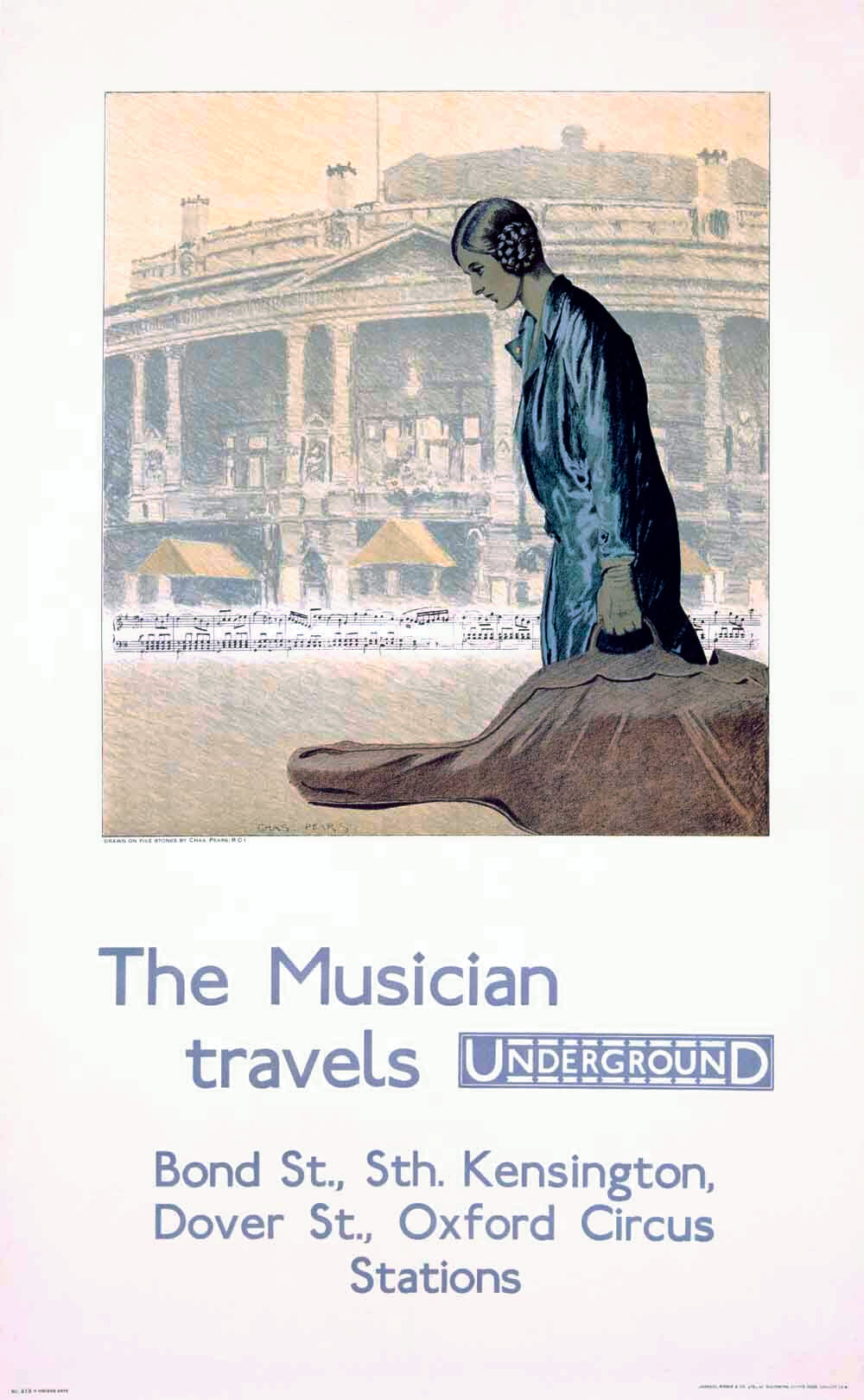 London Underground Musician Poster 0000-3327