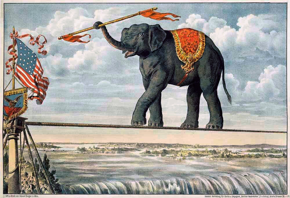 Elephant Crossing Niagra Falls 0000-3348