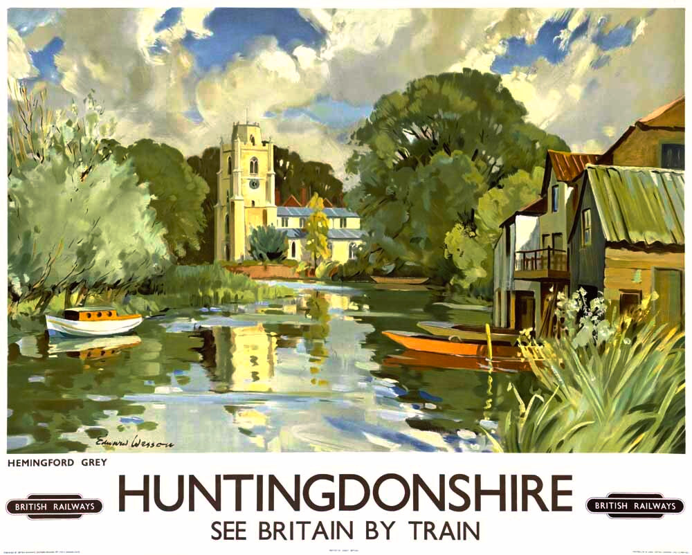 British Railway Huntingdonshire Travel Poster 0000-3418