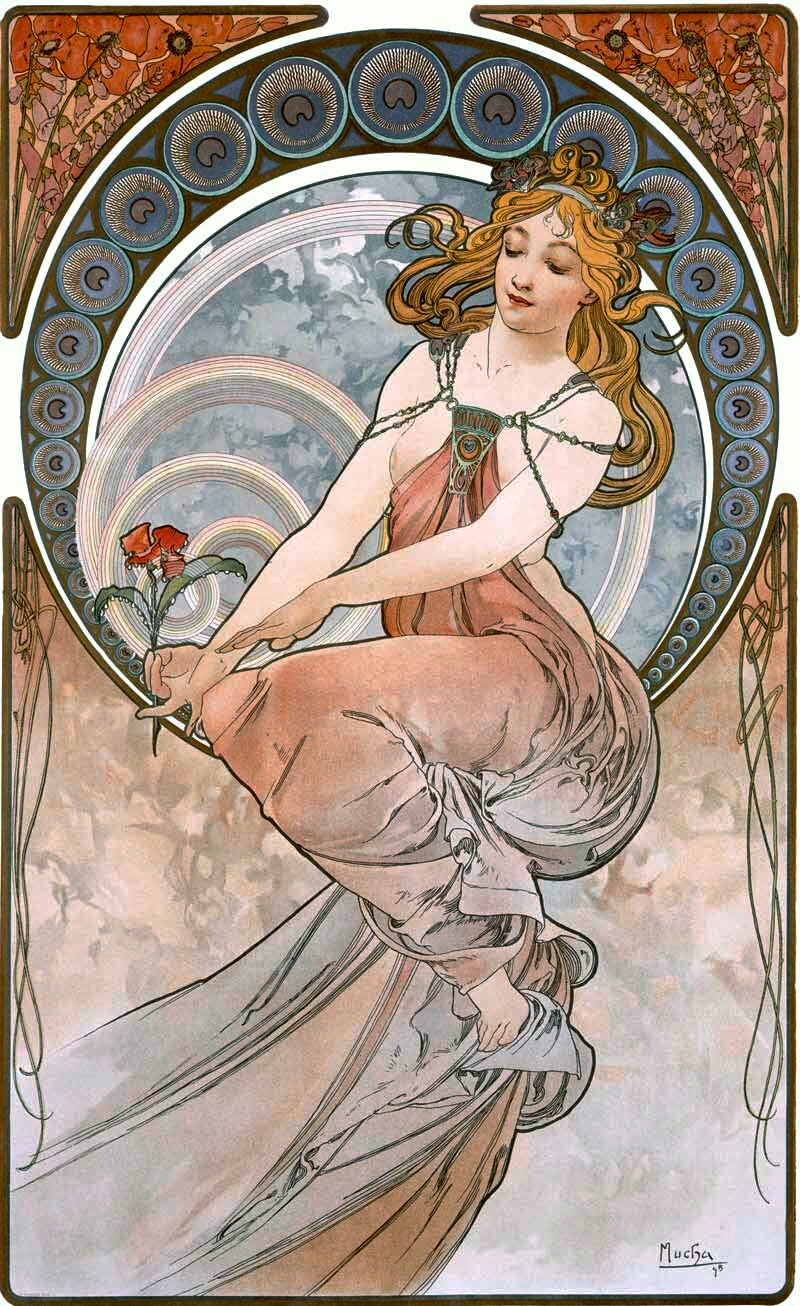 Mucha Nouveau Poetry Poster 0000-3586