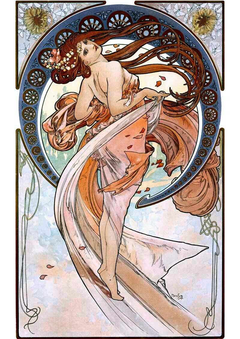 Mucha Nouveau Automne (Autumn) Poster 0000-3587