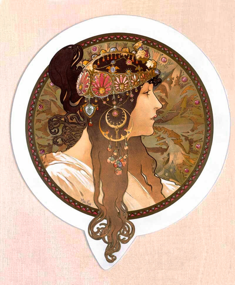 Mucha La Belle Epoque – Byzantine Head (La Tête Byzantine) 0000-3589