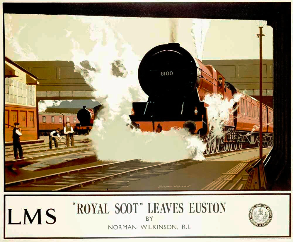 VINTAGE 1930 ROYAL SCOT TRAIN POSTER 0000-3591