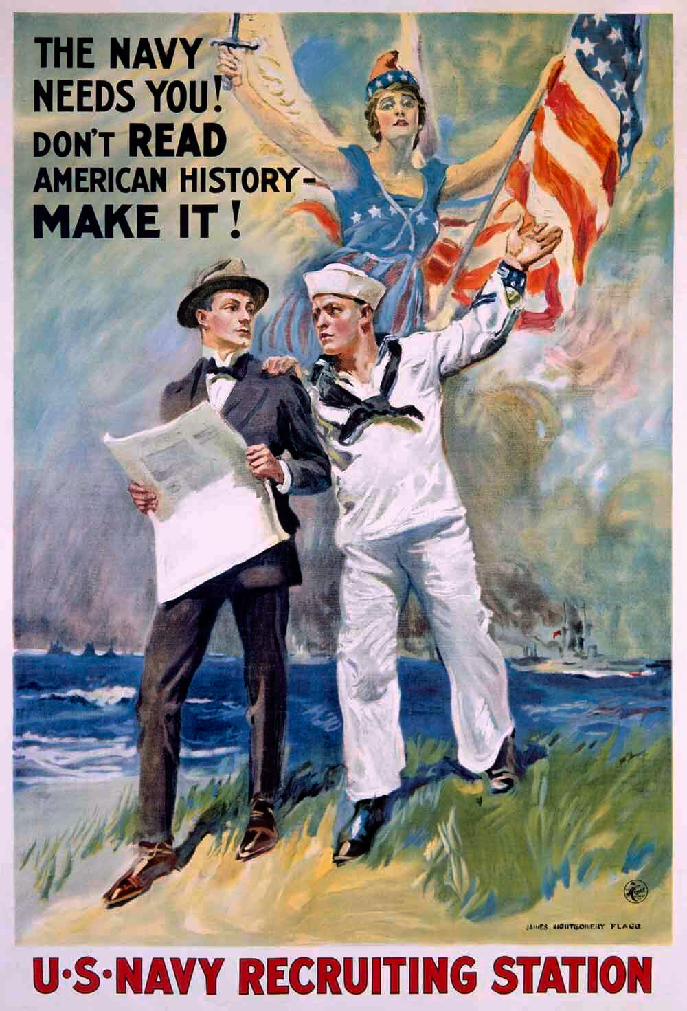 U.S. Navy Recruiting Poster Don't Read History 0000-3610