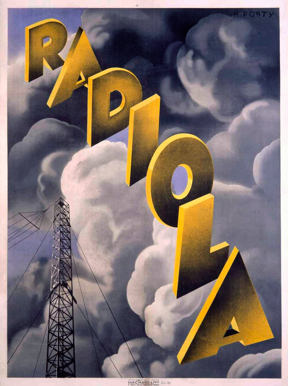 Radiola 1925 Paris Radio Station Poster 0000-3684