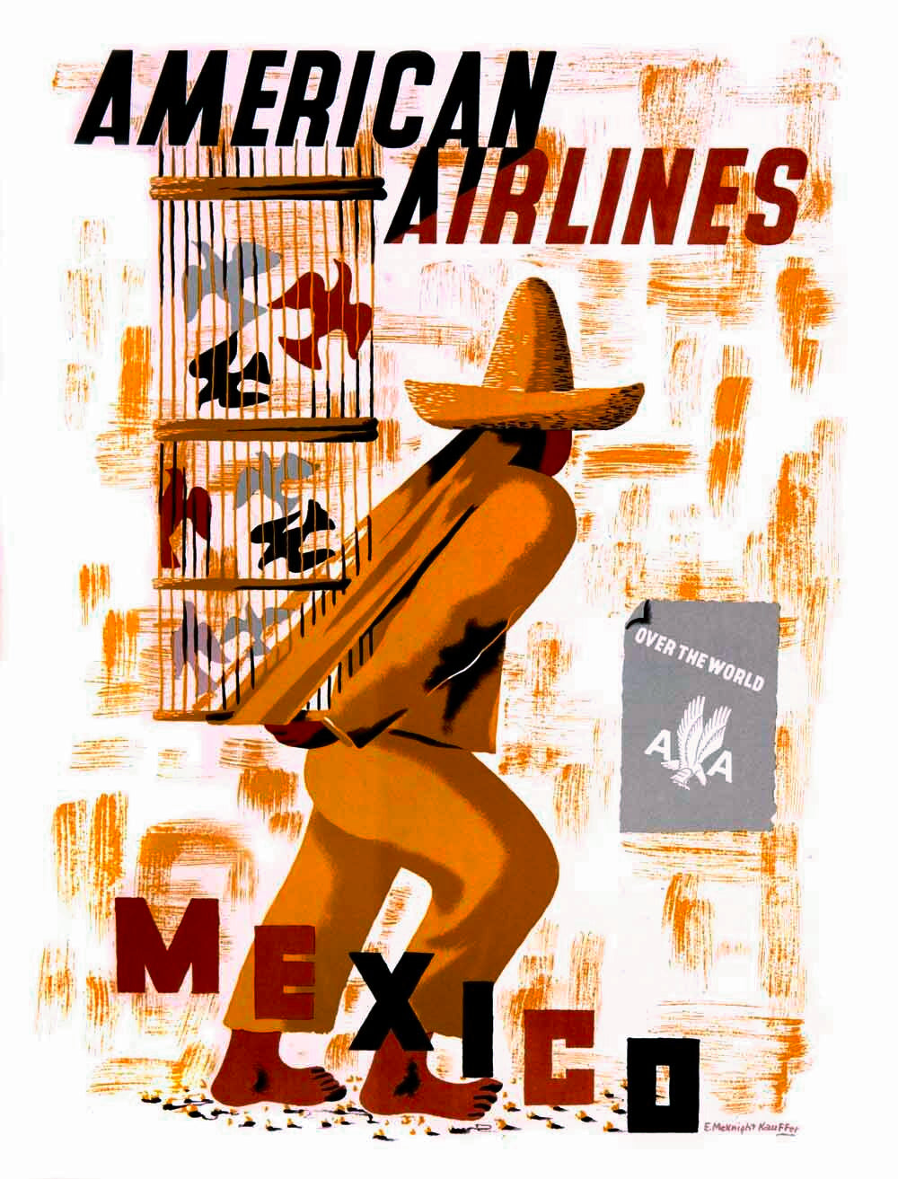 American Airlines Mexico Travel Poster 0000-3694