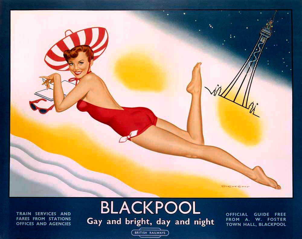 LNER Blackpool Pin Up Girl Poster 0000-3799