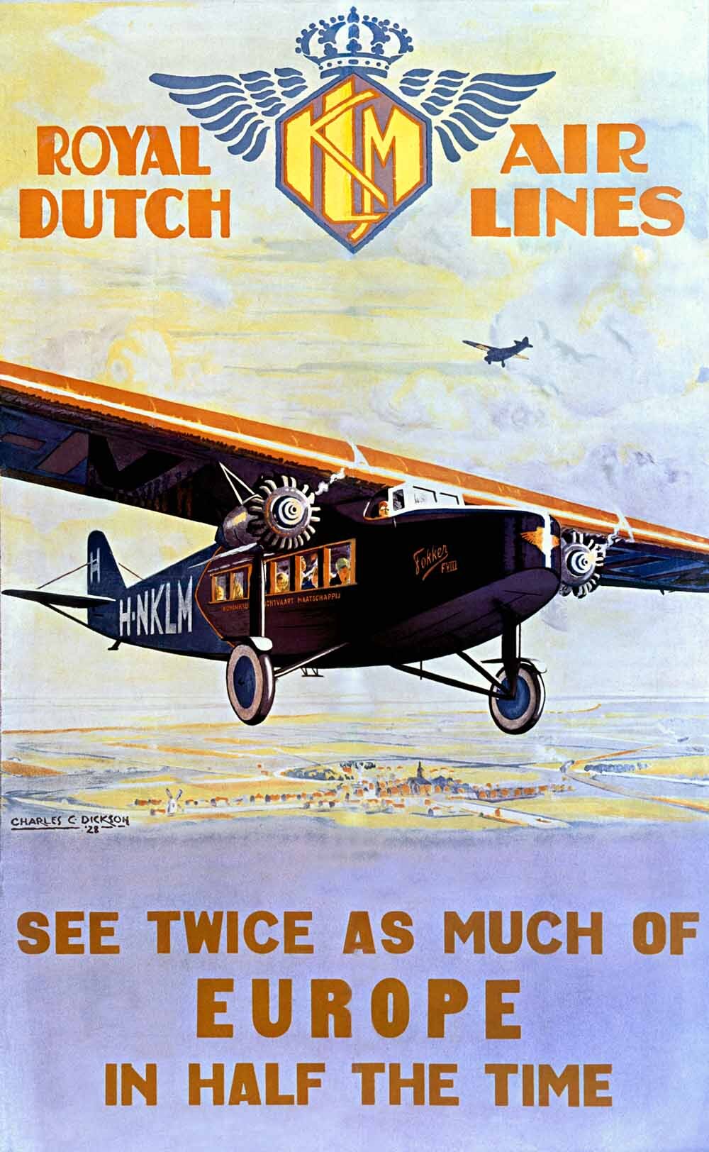 KLM Royal Dutch AirLine Poster 0000-3810