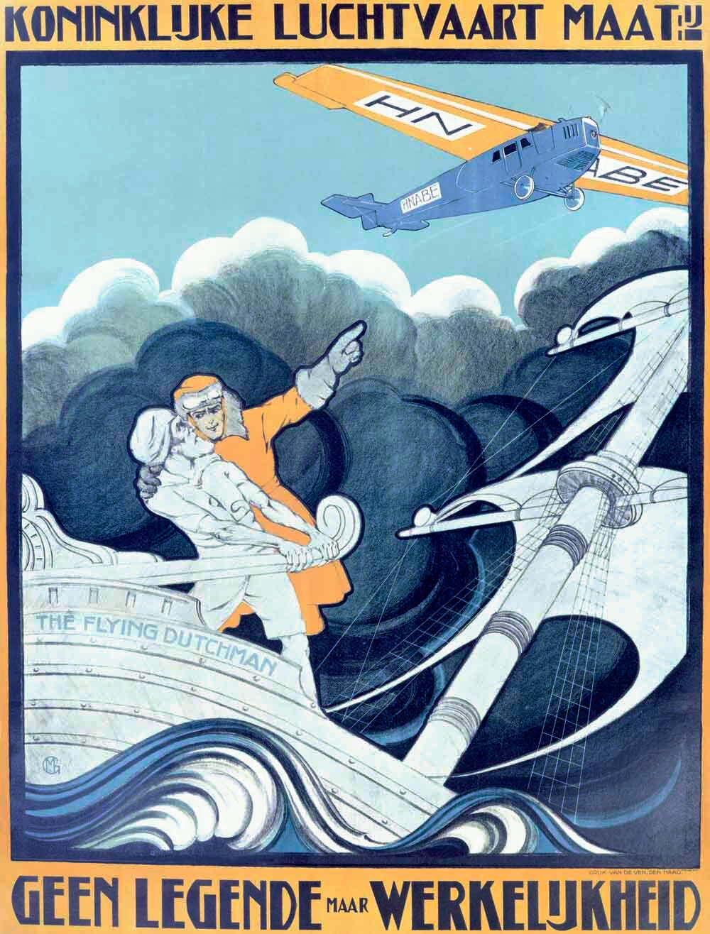 KLM Royal Dutch Airlines Dutchman Poster 0000-4042