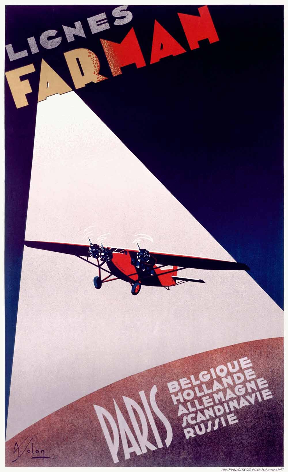 Farman Paris Airline Poster 0000-4075