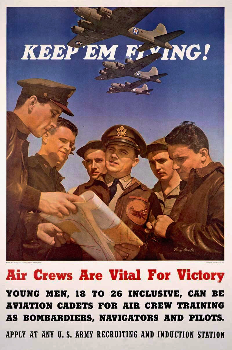 WWII US AAF 'Keep'em Flying' 0000-4111