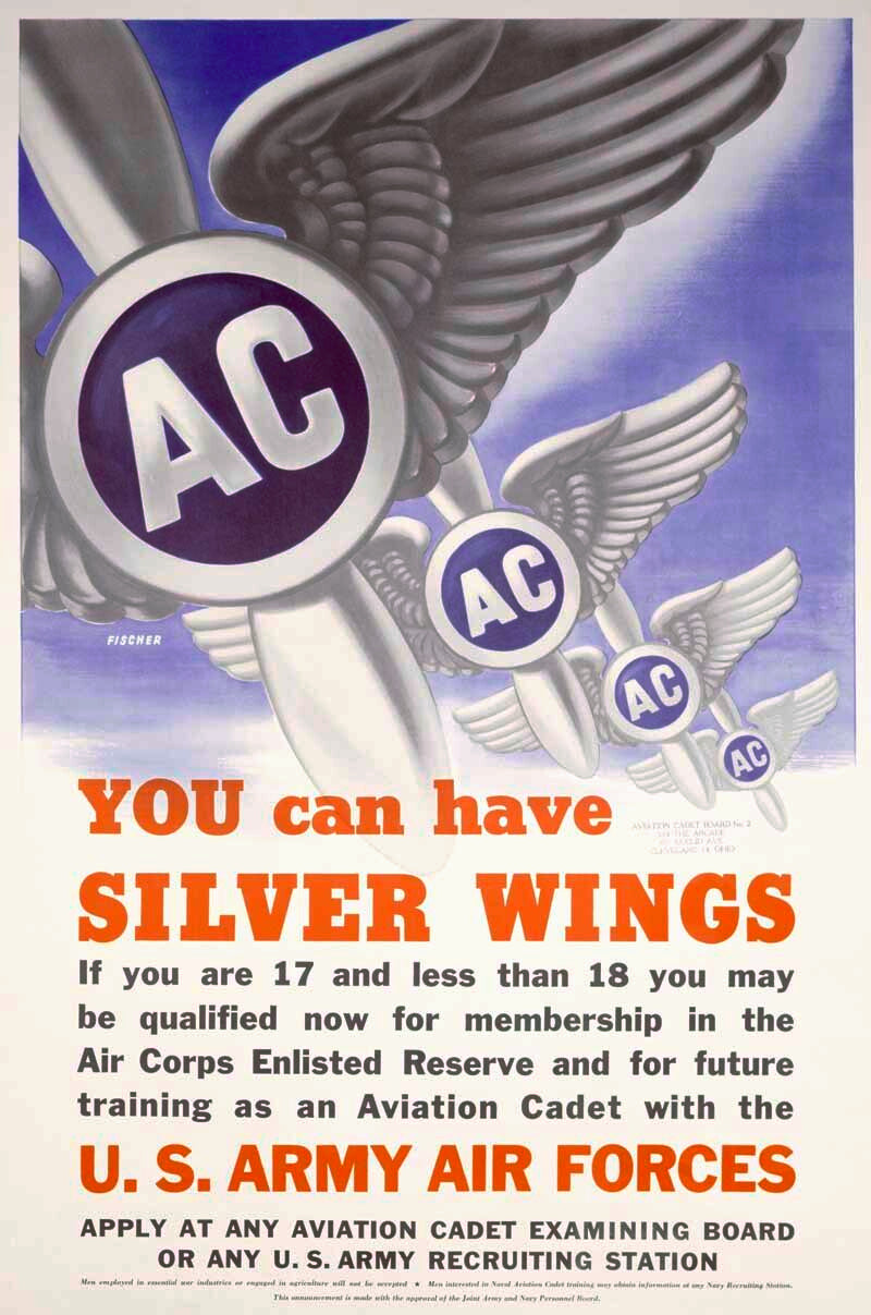 WWII AAF 'You Can Have Silver Wings' Poster 0000-4120