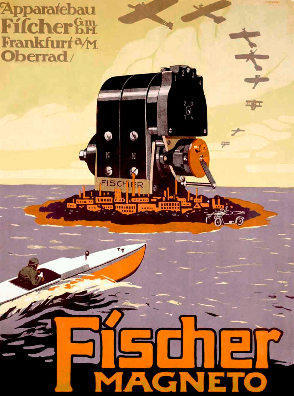 Fischer Aviation Magneto Poster 0000-4154