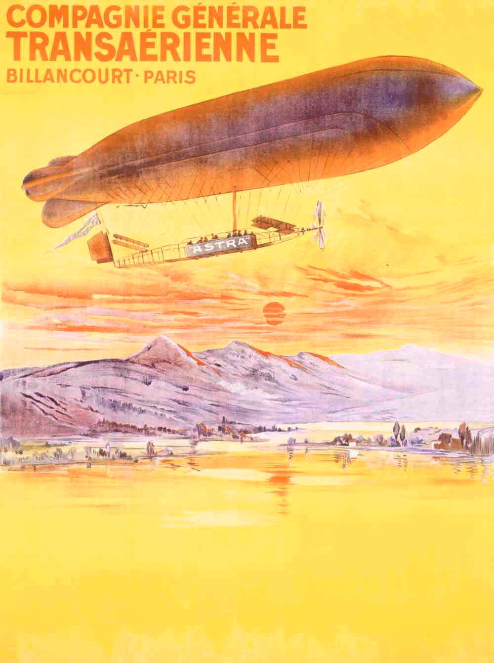Billancourt to Paris by Dirigible Airship 0000-4287
